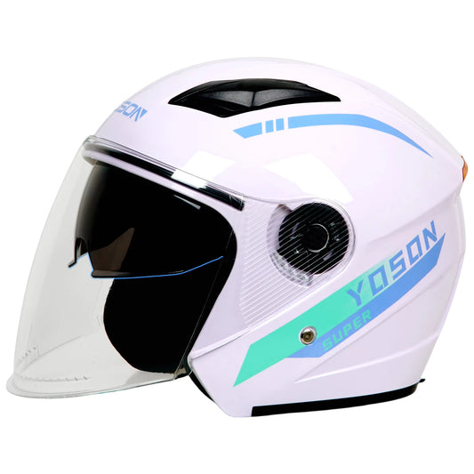 K6 Double Mirror Half Helmet for Men & Women